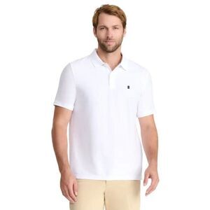 Izod Mens Golf Polo Shirt S White Advantage Performance Stretch Cotton Sporty